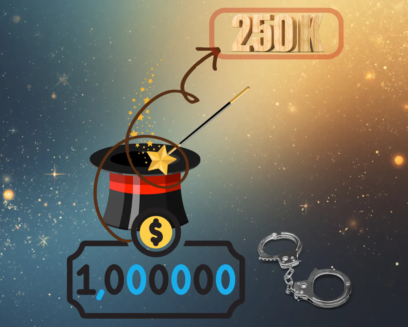 Chart showing how reaching 250 thousand dollars can happen much earlier than reaching one million.